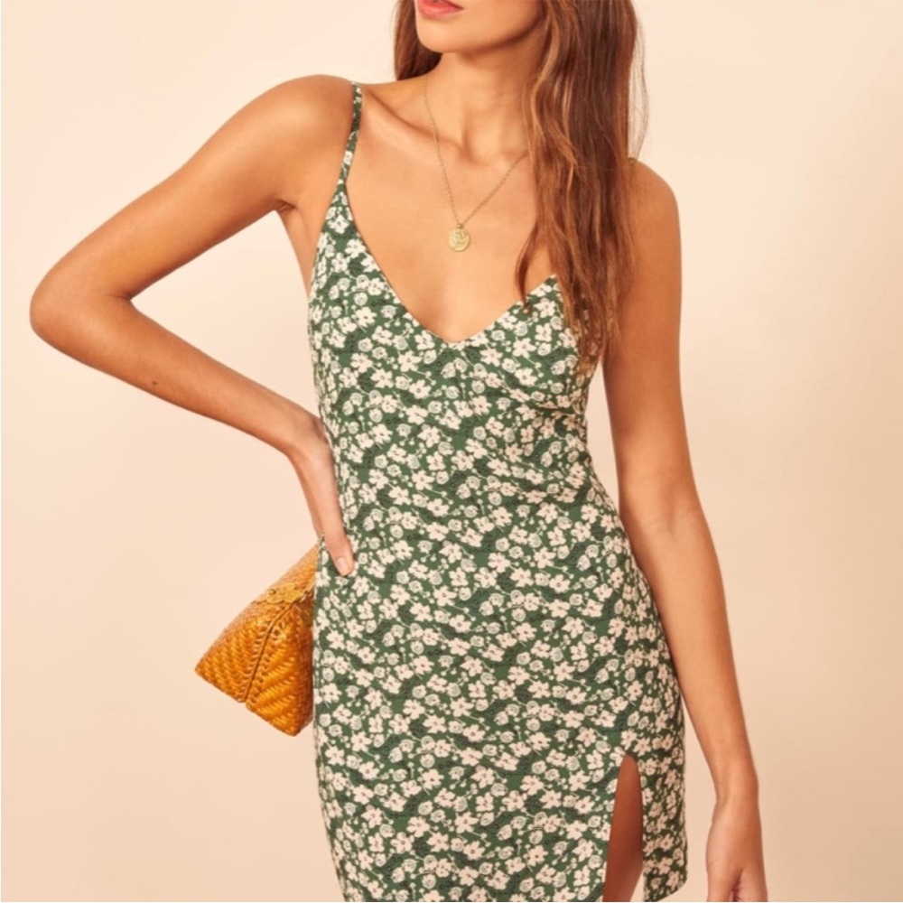 NWOT Reformation Marlowe Dress - Cilantro (S)
